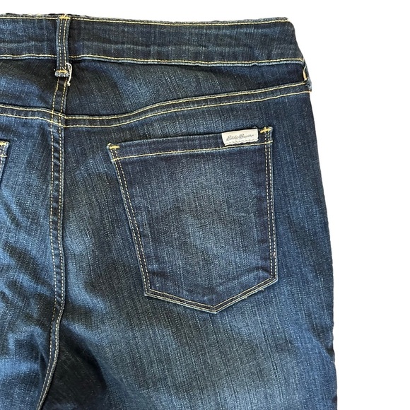 Eddie Bauer Women's Slightly Curvy Boot Cut Stretchy Dark Wash Jeans Size:12 - Picture 11 of 11